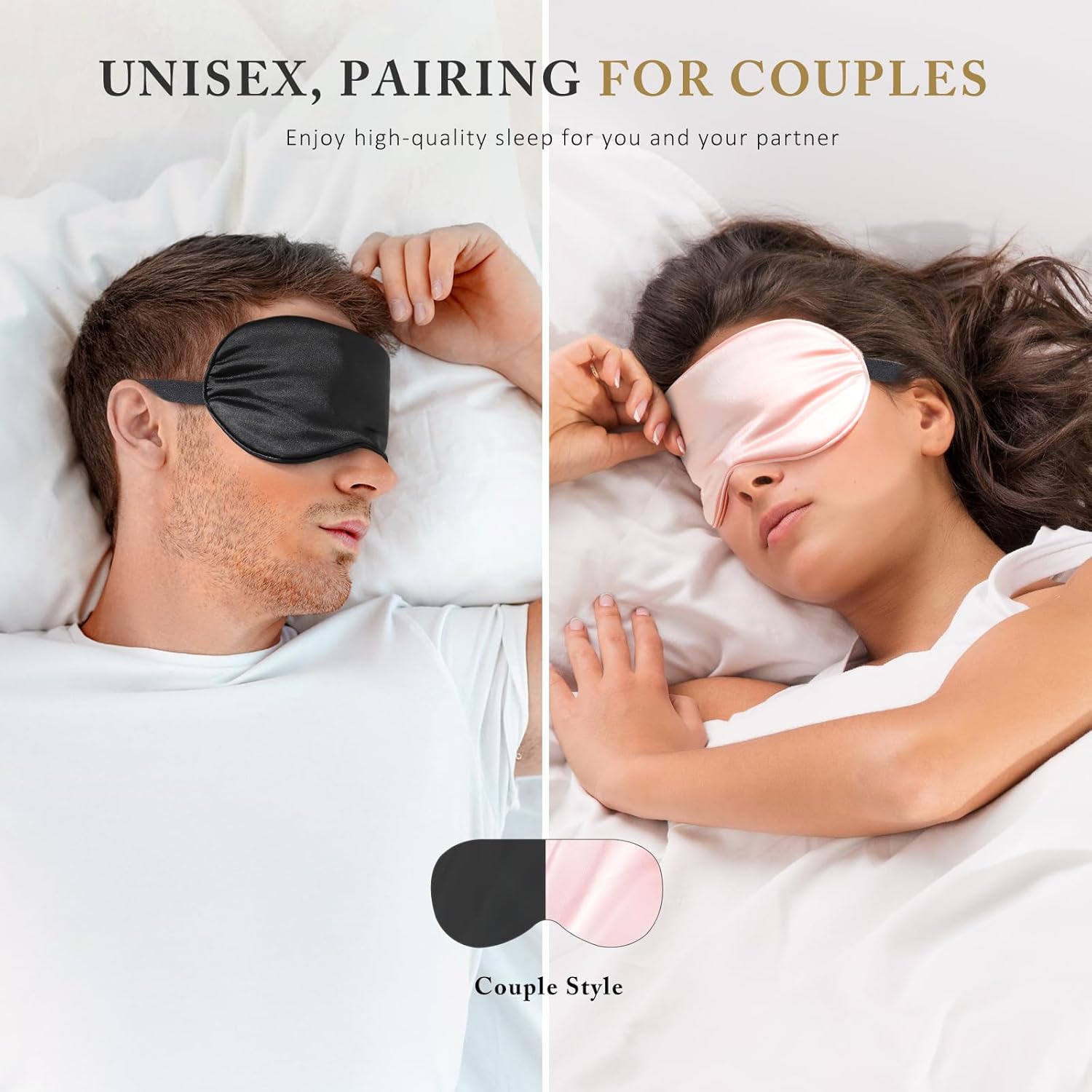 UASZDAU Sleep Mask Silk Eye Mask for Sleeping (3 Pack)