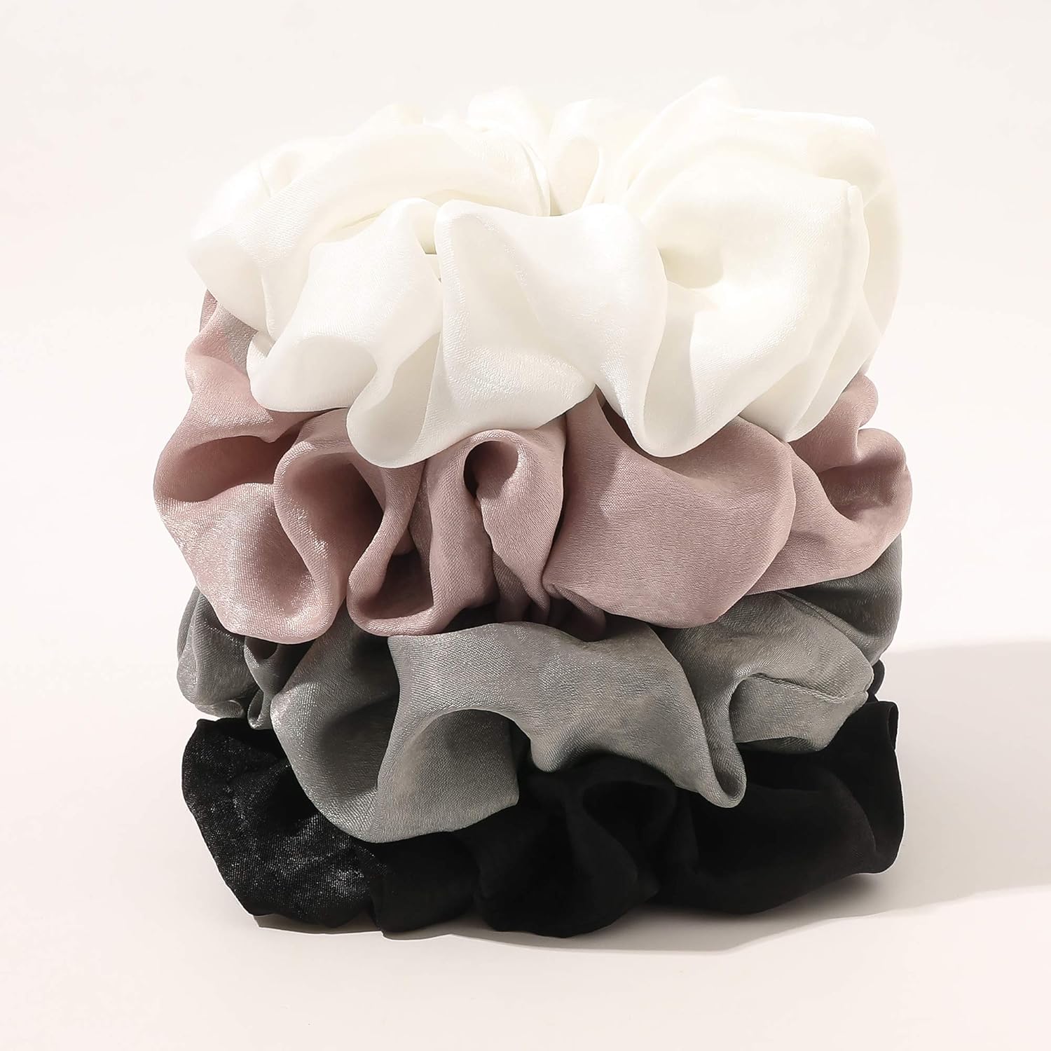 Scrunchies Hair Ties for Women – Oversized Silk Satin Scrunchies