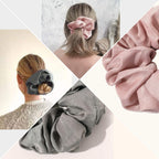 Scrunchies Hair Ties for Women – Oversized Silk Satin Scrunchies