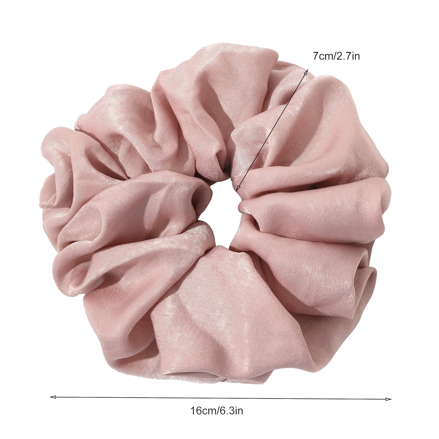 Scrunchies Hair Ties for Women – Oversized Silk Satin Scrunchies
