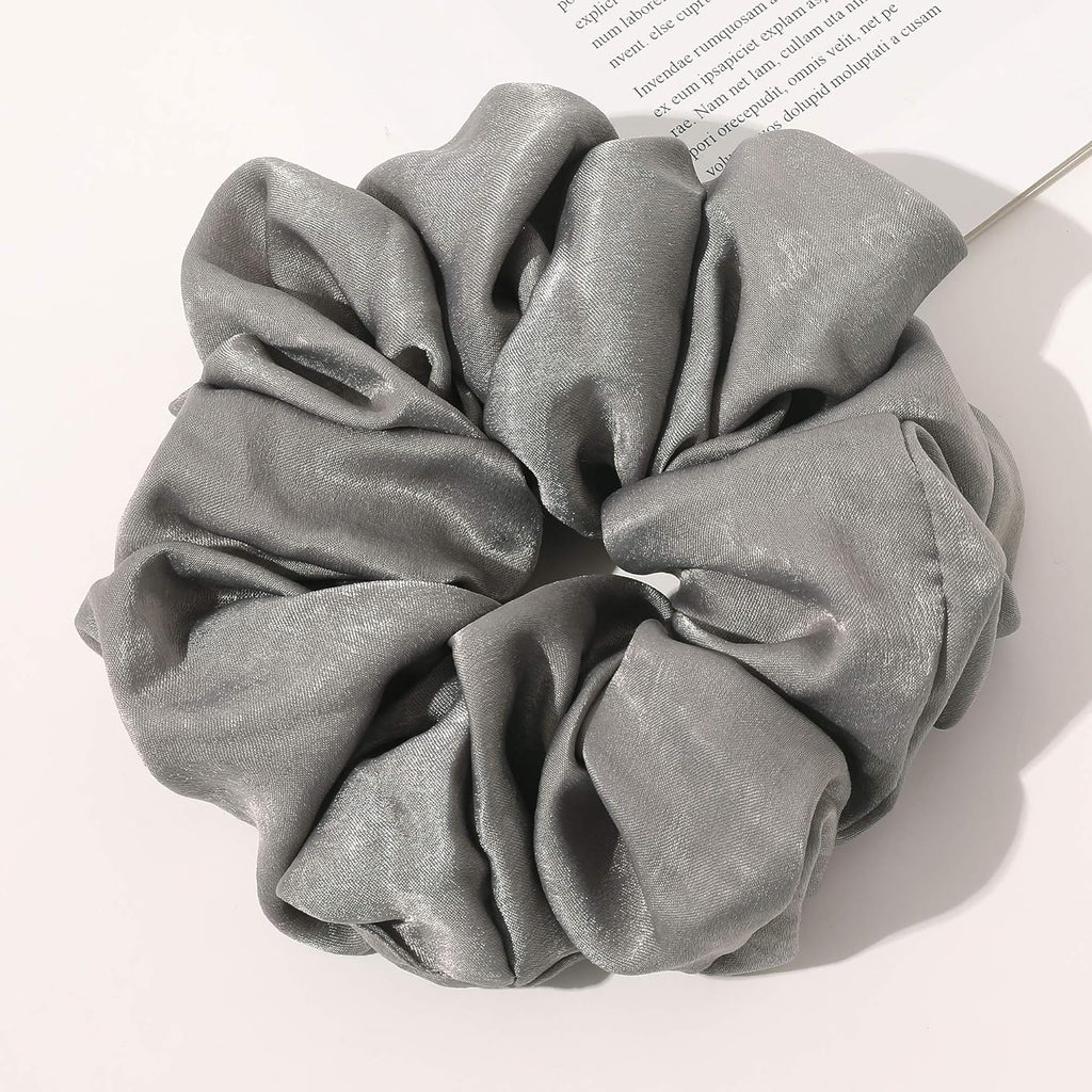 Scrunchies Hair Ties for Women – Oversized Silk Satin Scrunchies