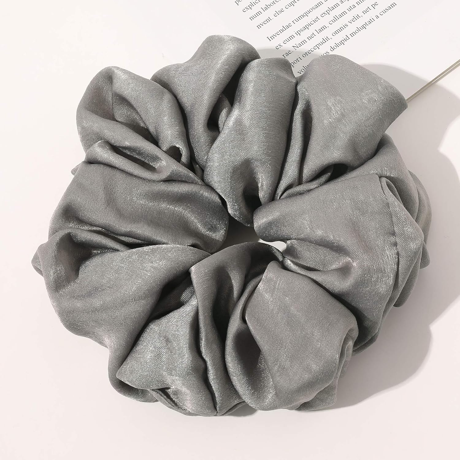 Scrunchies Hair Ties for Women – Oversized Silk Satin Scrunchies