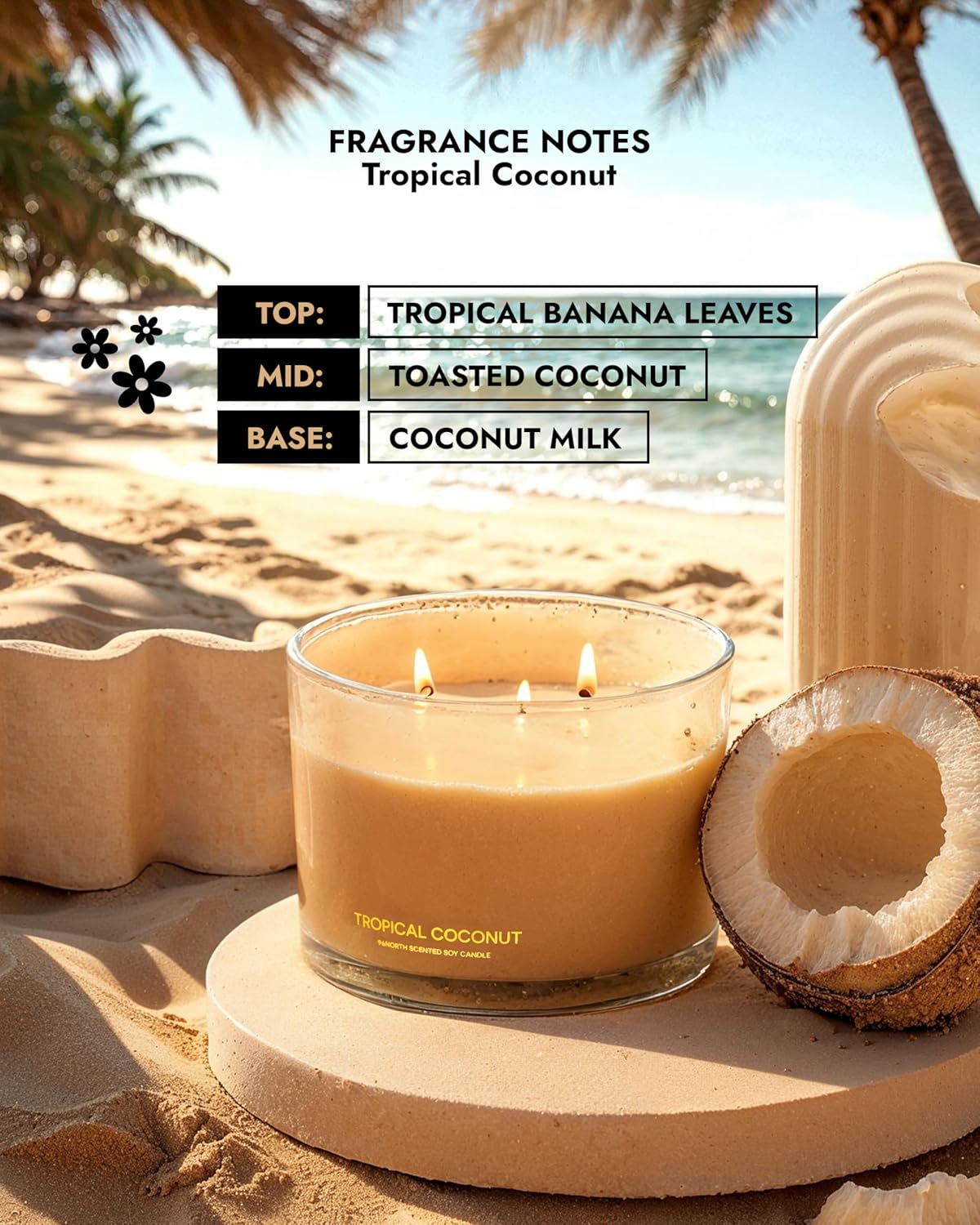 96NORTH Luxury Coconut Soy Candle