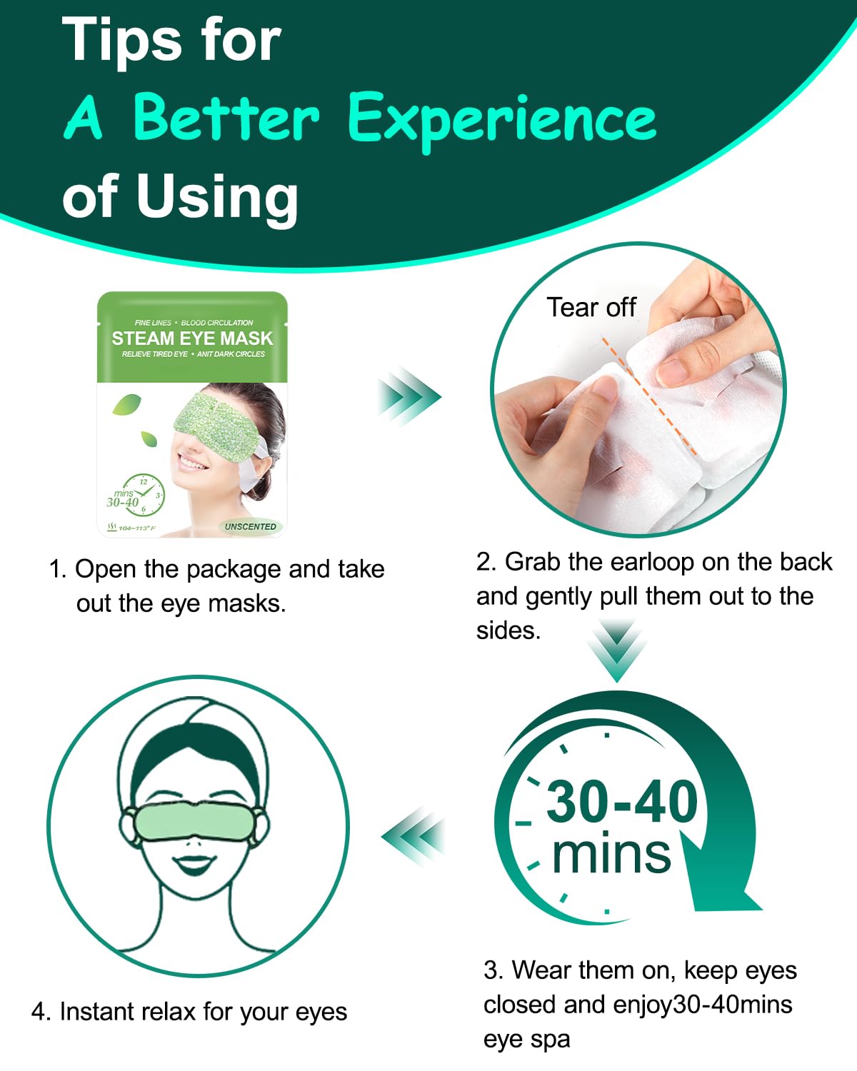 16 Packs Steam Eye Masks for Dry Eyes