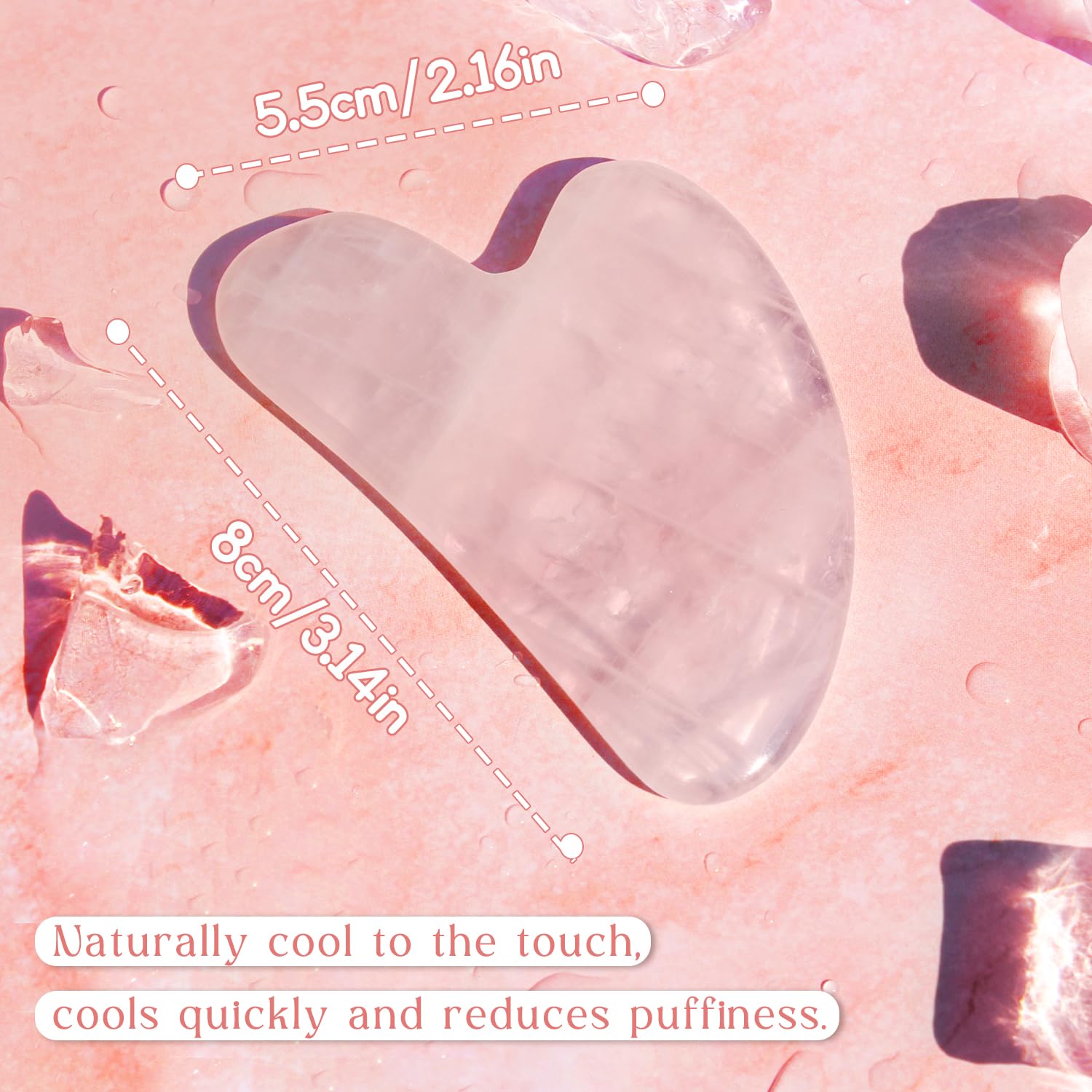 Gua Sha Rose Quartz Massage Tool