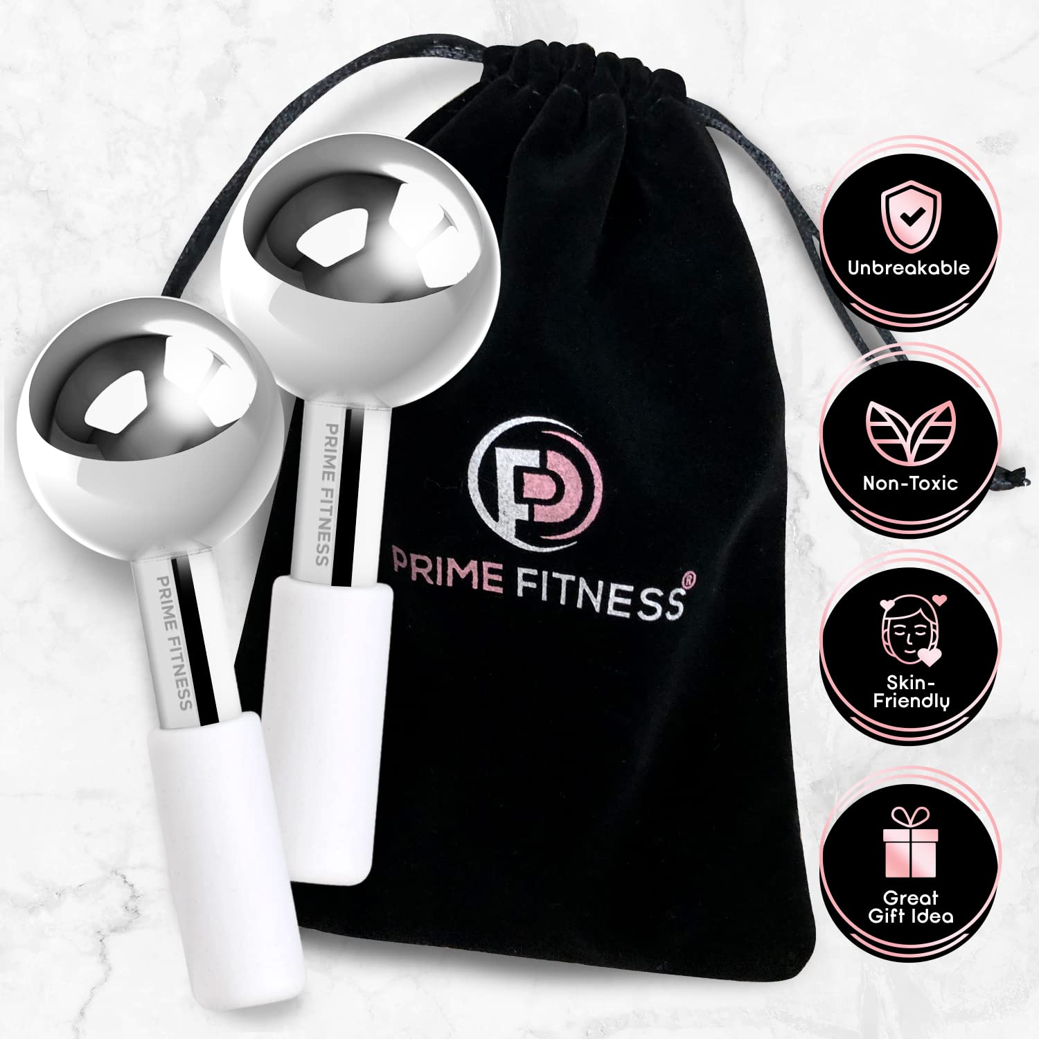 Ice Globes for Facials  Unbreakable Steel Cooling Roller