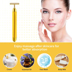 Aubric Face Massager Electric Beauty Bar 24K Golden Facial Massage Tool
