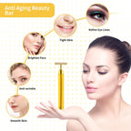 Aubric Face Massager Electric Beauty Bar 24K Golden Facial Massage Tool